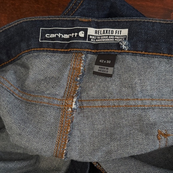 Carhartt Men's Dark Blue Relaxed Jeans - Picture 5 of 7